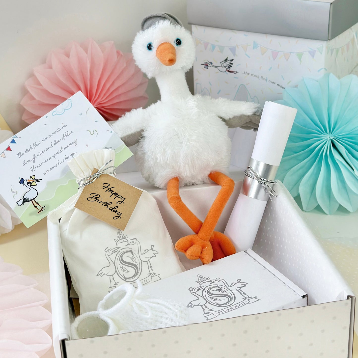 Dad To Be Cuddly Stork Gift Set